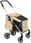 PawHut Hundewagen Polyester 80 x 48,5 x 106cm Khaki