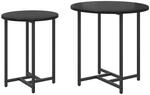 vidaXL Beistelltisch-Set 2-Tlg Schwarz Eichen-Optik 50 x 50 x 50 cm 869696