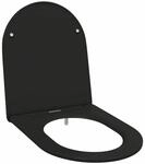 vidaXL Toilettensitz Schwarz 47 x 36 x 3,4 cm Duroplast 42002368