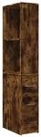 vidaXL Badschrank Schmal mit Rollen R&auml;uchereiche Holzwerkstoff 855299