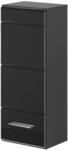 Inn.Furn H&auml;ngeschrank in Schwarz Hochglanz 30 cm Badschrank Leon