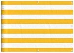 vidaXL Balkon-Sichtschutz Gelb und Wei&szlig; Gestreift 75x1000 cm 42002041