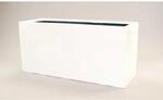 Elegant Einrichten Pflanzk&uuml;bel Fiberglas Rechteckig 84x30x40cm Hochglanz-Wei&szlig;