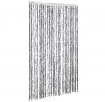 vidaXL Insektenschutz-Vorhang Wei&szlig; und Grau 118x220 cm Chenille 315134