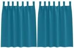 vidaXL Verdunkelungs-Vorh&auml;nge mit Ringen T&uuml;rkis Polyester 4107638