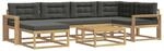 vidaXL Outdoor-Sofagarnitur 7 Stk Wei&szlig; und Anthrazit 3386731