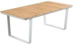 Garden Pleasure Gartentisch Venice Rechteckig Braun-Wei&szlig; 100 cm x 200 cm