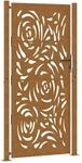 vidaXL Gartentor 105 x 205 cm Verwitterungsstahl Flammendesign 4100998