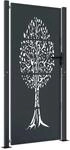 vidaXL Gartentor Anthrazit 105x180 cm Stahl Baum-Design 153158