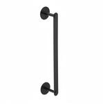 Relaxdays Handtuchhalter Edelstahl Aluminium Schwarz Selbstklebend Ohne Bohren 5,5 cm