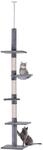 PawHut Kratzbaum H&ouml;henverstellbar mit Sisals&auml;ulen 40 x 34 x 230-260 cm