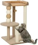 PawHut Kratzbaum Spanplatte Polyester Kaffee 56L x 54B x 86H cm