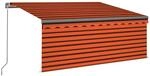 vidaXL Markise Manuell Einziehbar mit Rollo 3,5x2,5 m Orange & Braun 3069400