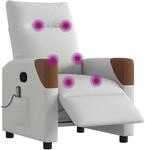 vidaXL Massagesessel Elektrisch Wolkengrau Stoff 3323997