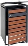 PROREGAL M&uuml;lltonnenbox 1er 117x68x80cm Anthrazit Kirsche-Holzoptik Dunkelbraun