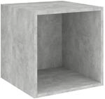 vidaXL Wandschrank Betongrau 37x37x37 cm Holzwerkstoff 805456