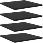 vidaXL Regalbrett 4 Stk Schwarz 40 x 40 x 1,5 cm Holzwerkstoff 875050