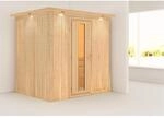 Karibu Sauna Finja LED-Dachkranz Natur