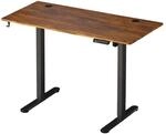 Relaxdays Schreibtisch Stahl Schwarz H&ouml;henverstellbar Mit LED Display 120 cm x 60 cm