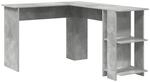 vidaXL Eckschreibtisch mit Stauraum Betongrau 140 x 113,5 x 75 cm 869557