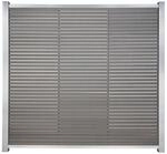 T&J BPC-Steckzaun H&ouml;rvig 180 cm x 180 cm Schiefergrau-Silber