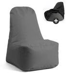mokebo Sitzsack Sessel in Anthrazit mit Schutzh&uuml;lle Der D&auml;umchendreher f&uuml;r...