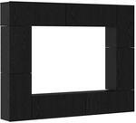 vidaXL TV-Schrank-Set 8-Tlg Schwarz Eichen-Optik 80 x 30 x 30 cm 3393310