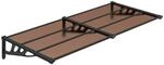 vidaXL T&uuml;rvordach Schwarz 199x90 cm Polycarbonat 153699