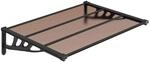 vidaXL T&uuml;rvordach Schwarz 122x90 cm Polycarbonat 153697