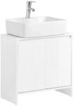 SoBuy Waschbeckenunterschrank Badezimmerschrank Wei&szlig; BZR157-W