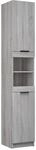 vidaXL Badschrank Grau Sonoma 32x34x188,5 cm Holzwerkstoff