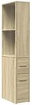 vidaXL Badschrank Schmal mit Rollen Sonoma-Eiche Holzwerkstoff 855297