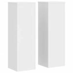 vidaXL Pflanzenst&auml;nder 2 Stk Wei&szlig; 25x25x80 cm Holzwerkstoff 852942