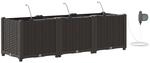 vidaXL Garten-Pflanzgef&auml;&szlig; 3 Stk Braun Stahl 42002823