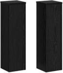 vidaXL Pflanzenst&auml;nder 2 Stk Schwarz Eichen-Optik 17 x 17 x 60 cm 869233