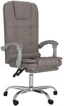 vidaXL B&uuml;rostuhl mit Massagefunktion Taupe Stoff 349659