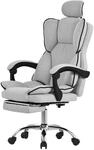 ML-Design B&uuml;rostuhl Ergonomisch Hellgrau H&ouml;henverstellbar Drehstuhl
