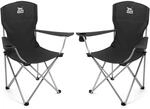BigDean 2er Set Campingstuhl Extra Hohe Lehne bis 150kg Belastbar Faltstuhl