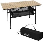 Hauki Campingtisch Faltbar Beige 118 x 55 x 64,5 cm Klappbar aus Aluminium