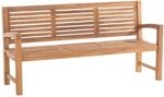 DELUKE Gartenbank Teakbank DAGAD Holz Teak 180x59x92cm Holzbank 180cm Bank Mit...