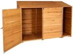 MCW Ger&auml;teschuppen J75 Holz Gebeizt 180x250x93cm Naturfarben