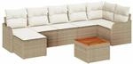 vidaXL Garten-Sofa-Set 8-Tlg Beige Wei&szlig; 3356153