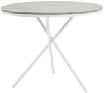 ebuy24 Parma Caf&eacute;tisch &Oslash;90cm Grau Wei&szlig;