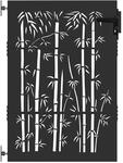 vidaXL Gartentor Schwarz 105 x 125 cm Pulverbeschichteter Stahl 42015870