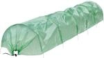 ECD Germany 1x Folientunnel Pflanztunnel 300x55x35cm Transparent/Gr&uuml;n 135 g/m&sup2;