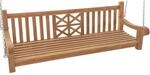 DELUKE Schaukelbank TABEL Holz Teak 180x70x61cm H&auml;ngebank Gartenschaukel Zum