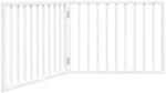 vidaXL Hundegitter Faltbar 2 Paneele Wei&szlig; 160 cm Pappelholz 352184