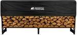 PROREGAL Kaminholzregal Xl Au&szlig;en Metall Inkl Abdeckung & Handschuhe 117x260x36cm