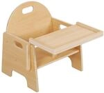 Relaxdays Kinderstuhl Holzwerkstoff Natur Mit Tisch 32 cm x 33 cm x 29 cm 1,9 kg