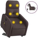 vidaXL Elektrischer Massagesessel mit Aufstehhilfe Dunkelbraun Stoff Modell 12
